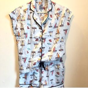 Sailboat Print Boxer PJ